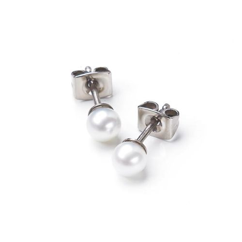 Boccia Titanium Pearl Stud Earrings